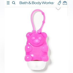 BATH AND BODY WORKS PINK GUMMY BEAR POCKETBAC SANITIZER HOLDER